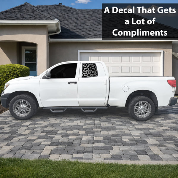 Animal Leopard Cheetah Rear Window Windshield Vinyl Decal Stickers Fits Toyota Tundra 2007-2021