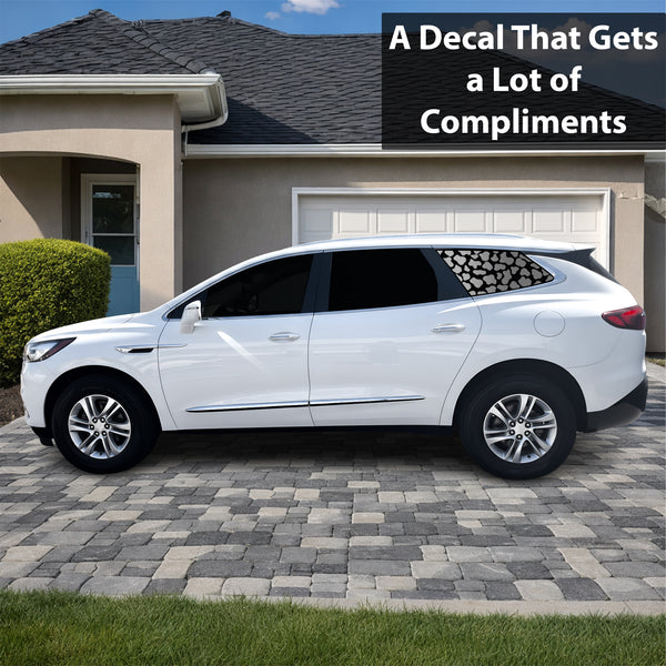 Fits Buick Enclave 2018-2024 Animal Leopard Cheetah Cow Window Vinyl Decal Stickers - Matte Black