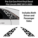 Animal Leopard Cheetah Cow Window Vinyl Decal Stickers Fits Lincoln MKZ 2013-2020