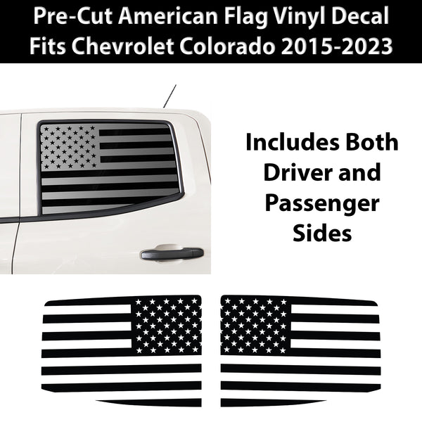 Window American Flag Vinyl Decal Stickers Fits Chevrolet Colorado 2015-2023