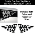 Animal Leopard Cheetah Cow Window Vinyl Decal Stickers Fits Nissan Murano 2015-2024