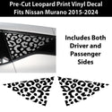 Animal Leopard Cheetah Cow Window Vinyl Decal Stickers Fits Nissan Murano 2015-2024