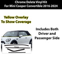 Vinyl Chrome Delete Side Window Rear Blackout Decal Stickers Overlay Film Fits Mini Cooper 2016-2024