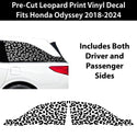 Animal Leopard Cheetah Cow Quarter Window Vinyl Decal Stickers Fits Honda Odyssey 2018-2024