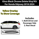 Vinyl Chrome Delete Front Grille Side Window Trim Blackout Decal Stickers Overlay Film Fits Honda Odyssey