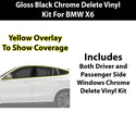 Fits BMW X6 2019-2023 Vinyl Chrome Delete Grille Blackout Decal Stickers Overlay Film