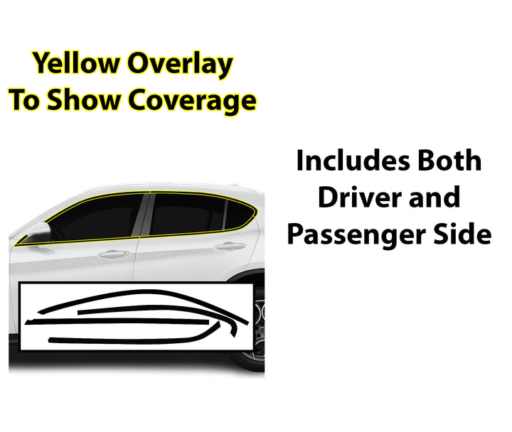 Vinyl Chrome Delete Side Window Trim Blackout Decal Stickers Overlay Film Fits Alfa Romeo Stelvio 2019 - 2025 - Bogar Tech Designs