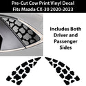 Animal Leopard Cheetah Cow Window Vinyl Decal Stickers Fits Mazda Cx-30 2020-2024