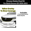 Vinyl Chrome Delete Grille Side Window Wheel Blackout Decal Stickers Overlay Film Fits Buick Encore GX 2020-2024