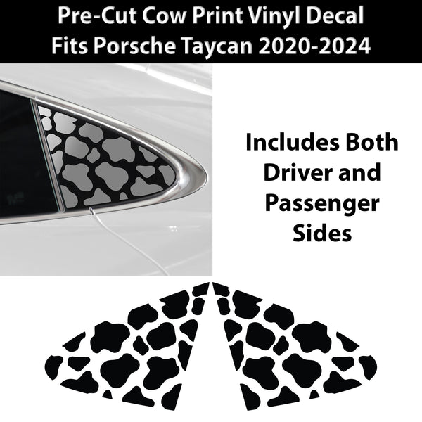 Animal Leopard Cheetah Cow Window Vinyl Decal Stickers Fits Porsche Taycan 2020-2024