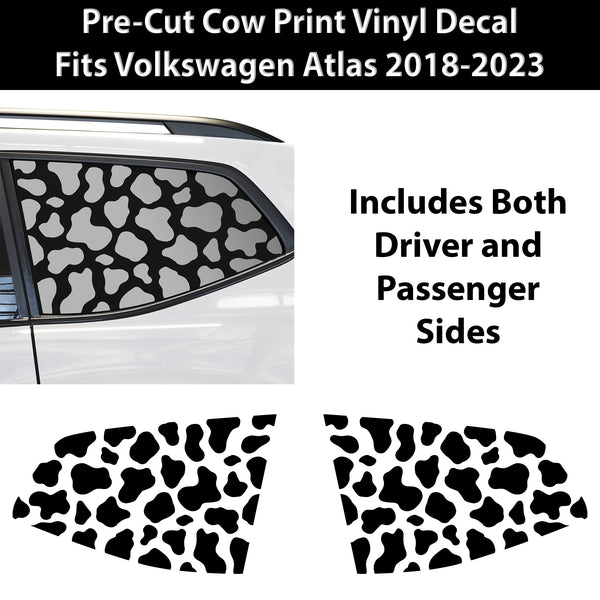 Animal Leopard Cheetah Cow Window Vinyl Decal Stickers Fits Volkswagen Atlas 2018-2024