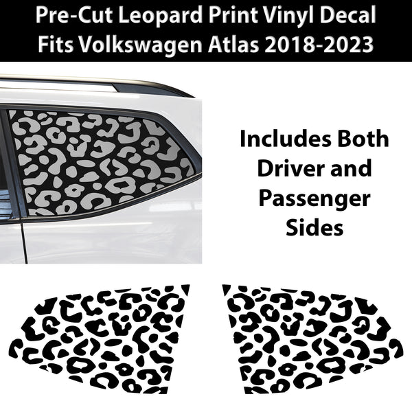 Animal Leopard Cheetah Cow Window Vinyl Decal Stickers Fits Volkswagen Atlas 2018-2024