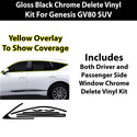 Genesis GV80 SUV Blackout Chrome Delete Kit – Precut Gloss Black Vinyl Overlays Film