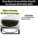 Vinyl Chrome Delete Side Window Trim Blackout Decal Stickers Overlay Film Fits Genesis GV70 2022-2024