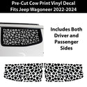 Jeep Wagoneer 2022–2025 Animal Leopard Cheetah Cow Window Vinyl Decal Stickers