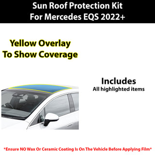 Fits Mercedes-Benz EQS SUV 2022+ Precut Premium Sunroof Panoramic Roof Protection Film Clear Bra Decal Film Kit Cover