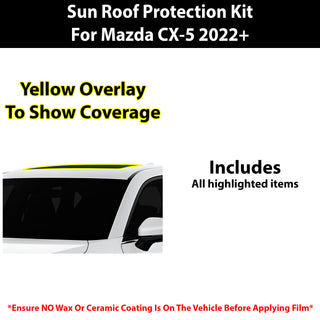 Fits Mazda CX-5 2022+ Precut Premium Sunroof Panoramic Roof Protection Film Clear Bra Decal Film Kit