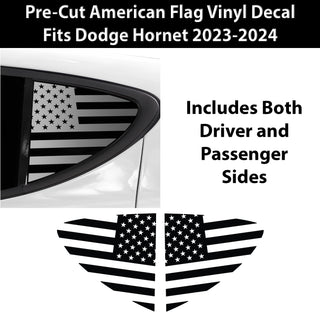 Quarter Window American Flag Vinyl Decal Stickers Fits Dodge Hornet 2023-2025