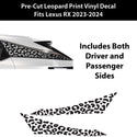 Animal Leopard Cheetah Cow Window Vinyl Decal Stickers Fits Lexus RX 2023-2024