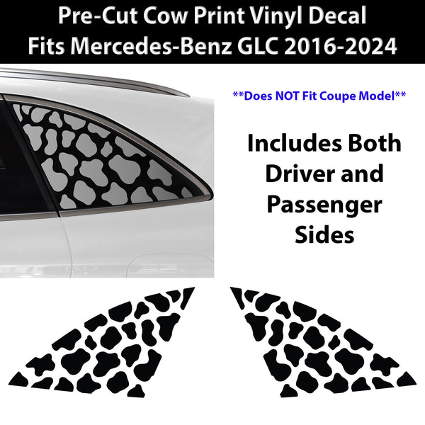 Animal Leopard Cheetah Cow Window Vinyl Decal Stickers Fits Mercedes-Benz GLC 2016-2024