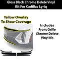 Cadillac Lyriq 2023-2026 Blackout Chrome Delete Kit - Precut Gloss Black Vinyl Overlays