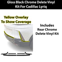 Cadillac Lyriq 2023-2026 Blackout Chrome Delete Kit - Precut Gloss Black Vinyl Overlays