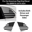 Quarter Window American Flag Vinyl Decal Stickers Fits BMW X5 2023+