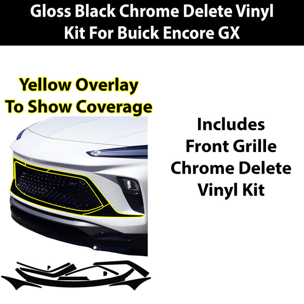 Vinyl Chrome Delete Grille Side Window Wheel Blackout Decal Stickers Overlay Film Fits Buick Encore GX 2020-2025
