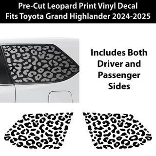 Animal Leopard Cheetah Cow Window Vinyl Decal Stickers Fits Toyota Grand Highlander 2024 2025