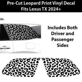 Animal Leopard Cheetah Cow Quarter Window Vinyl Decal Stickers Fits Lexus TX 2024 2025