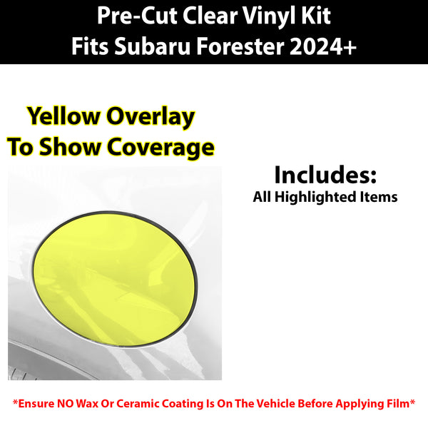 Fits Subaru Forester 2024-2027 Precut | Door Cups & Edges | Fuel Door | Premium Paint Protection Film PPF Decal Film Kit Gas Cap Cover