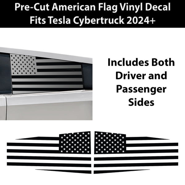 Rear Window American Flag Vinyl Decal Stickers Fits Tesla Cybertruck