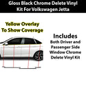 Fits Volkswagen Jetta 2025-2026 Vinyl Chrome Delete Grille Blackout Decal Stickers Overlay Film
