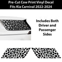 Animal Leopard Cheetah Cow Window Vinyl Decal Stickers Fits Kia Carnival 2022-2025