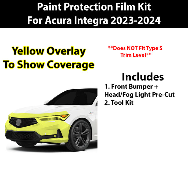 Fits Acura Integra 2023+ Precut Premium Paint Protection Film Clear Bra PPF Decal Film Kit