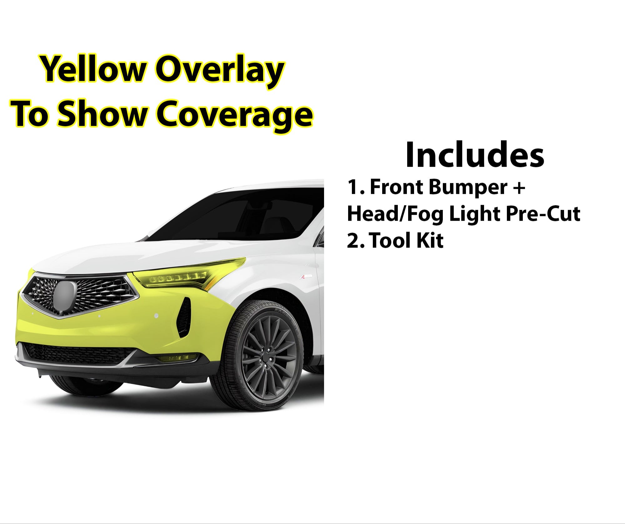 Fits Acura RDX 2022 - 2024 Precut Premium Paint Protection Film Clear Bra PPF Decal Film Kit - Bogar Tech Designs