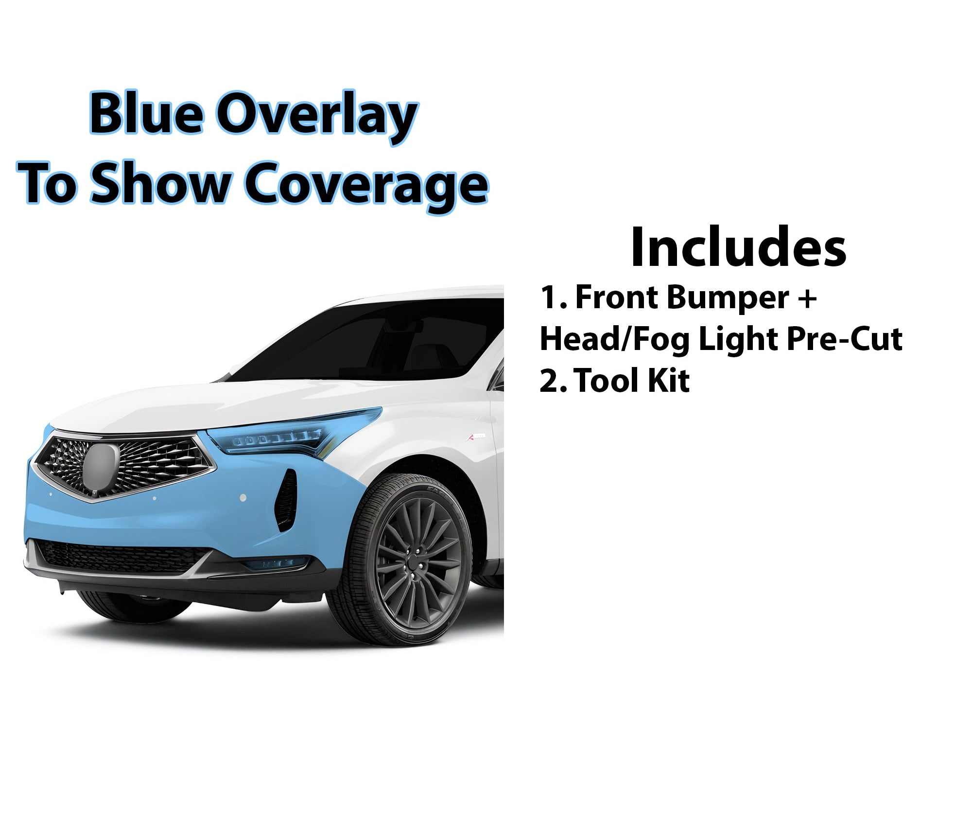 Fits Acura RDX 2022 - 2024 Precut Premium Paint Protection Film Clear Bra PPF Decal Film Kit - Bogar Tech Designs