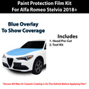 Fits Alfa Romeo Stelvio 2018+ Precut Premium Paint Protection Film Clear Bra PPF Decal Film Kit Coverage