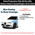 Fits Alfa Romeo Stelvio 2018+ Precut Premium Paint Protection Film Clear Bra PPF Decal Film Kit