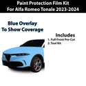 Fits Alfa Romeo Tonale 2023+ Precut Premium Paint Protection Film Clear Bra PPF Decal Film Kit