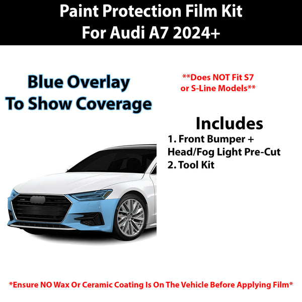 Fits Audi A7 2024+ Precut Premium Paint Protection Film Clear Bra PPF Decal Film Kit