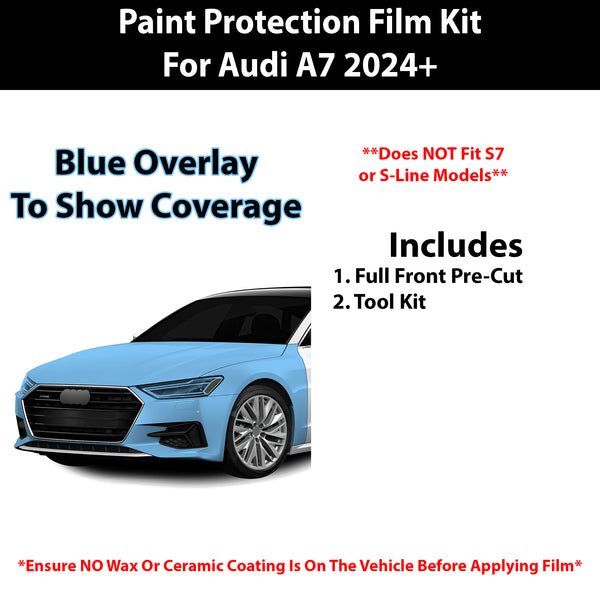 Fits Audi A7 2024+ Precut Premium Paint Protection Film Clear Bra PPF Decal Film Kit