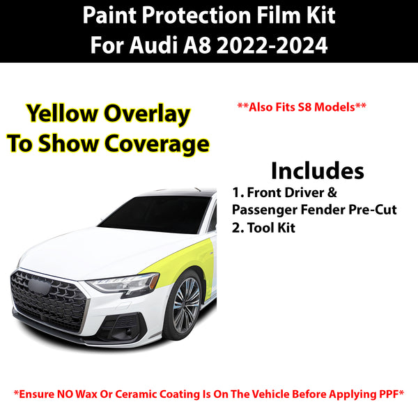 Fits Audi A8 S8 2022+ Precut Premium Paint Protection Film Clear Bra PPF Decal Film Kit