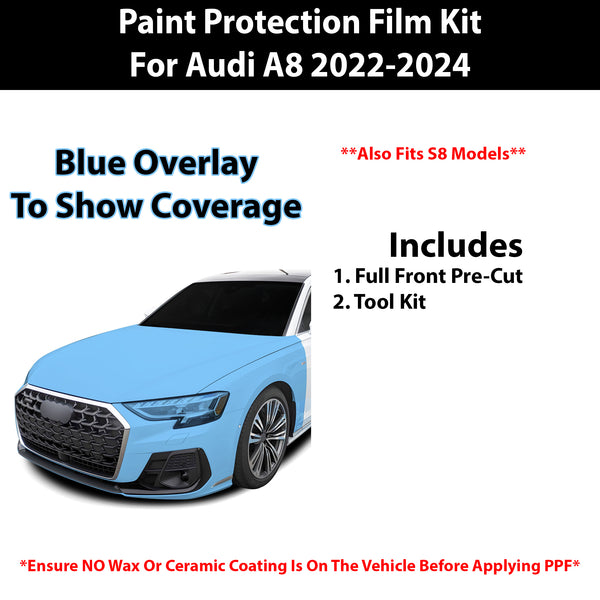 Fits Audi A8 S8 2022+ Precut Premium Paint Protection Film Clear Bra PPF Decal Film Kit