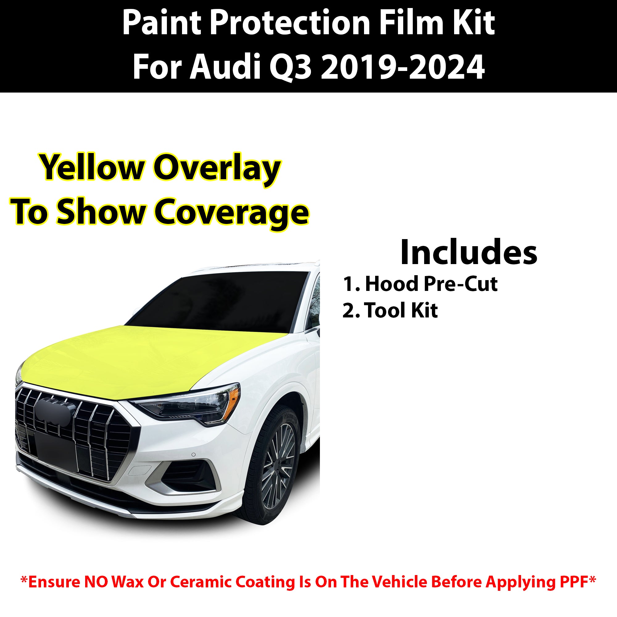 Fits Audi Q3 2019+ Precut Premium Paint Protection Film Clear Bra PPF Decal Film Kit - Bogar Tech Designs