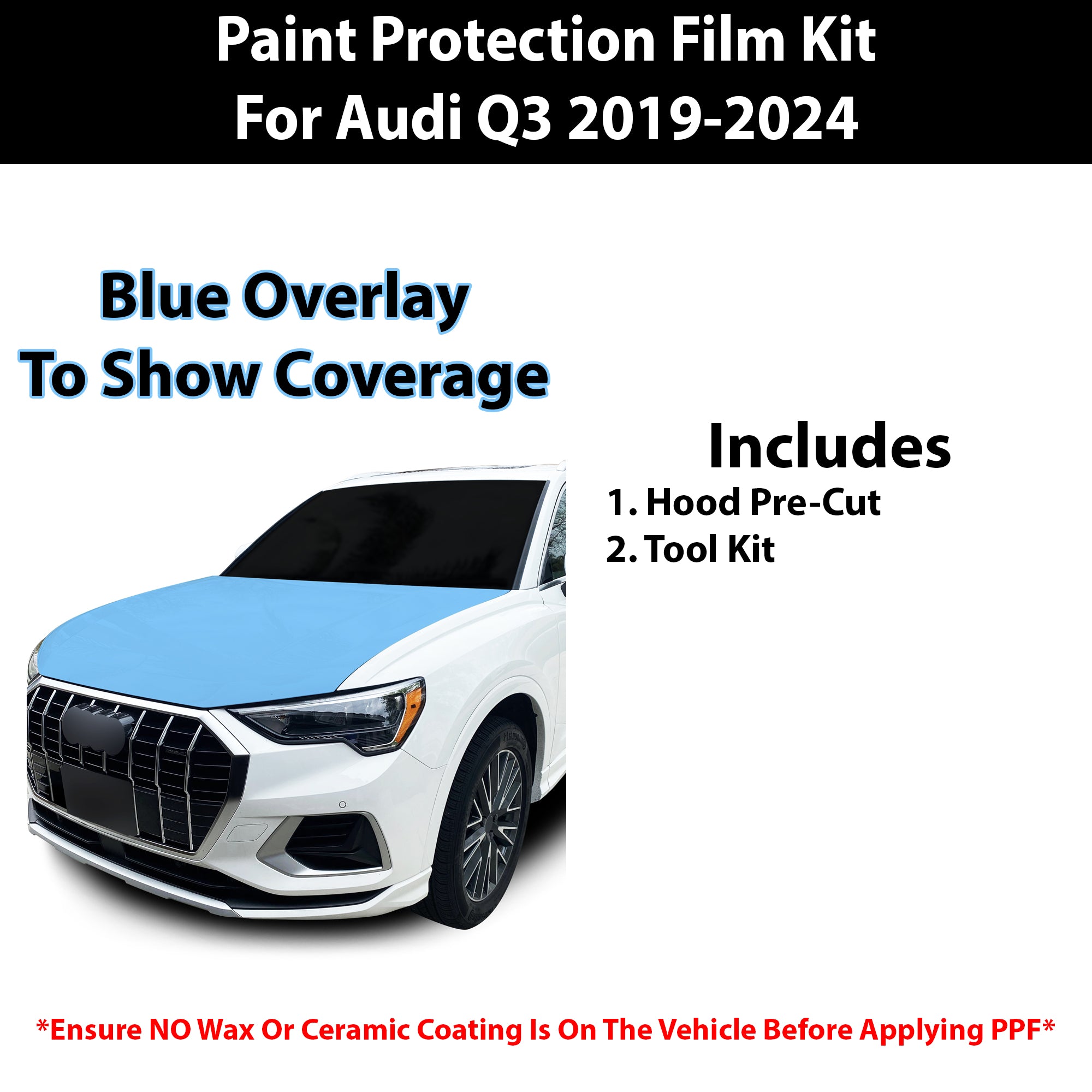 Fits Audi Q3 2019+ Precut Premium Paint Protection Film Clear Bra PPF Decal Film Kit - Bogar Tech Designs