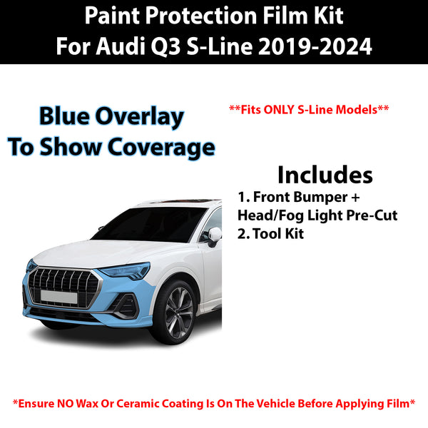 Fits Audi Q3 2019+ Precut Premium Paint Protection Film Clear Bra PPF Decal Film Kit