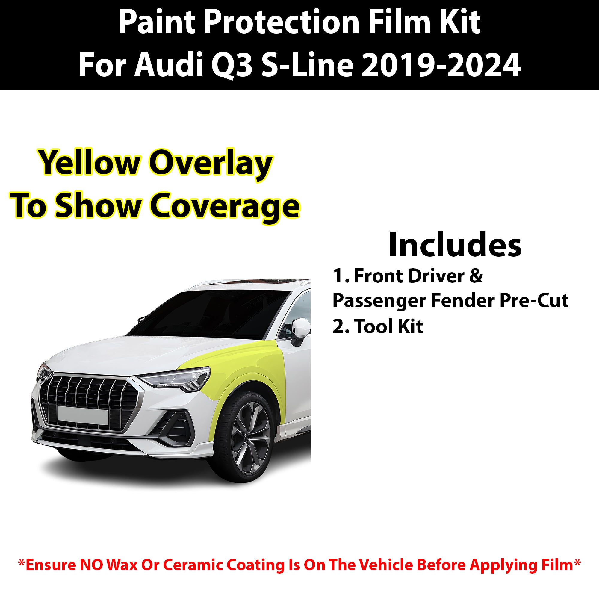 Fits Audi Q3 2019+ Precut Premium Paint Protection Film Clear Bra PPF Decal Film Kit - Bogar Tech Designs