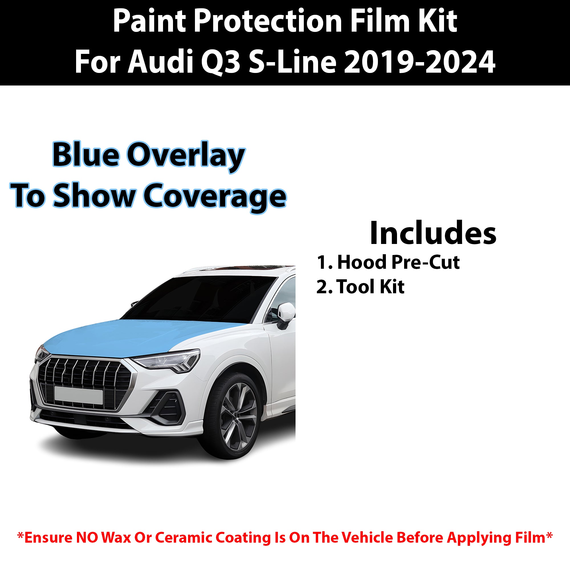 Fits Audi Q3 2019+ Precut Premium Paint Protection Film Clear Bra PPF Decal Film Kit - Bogar Tech Designs