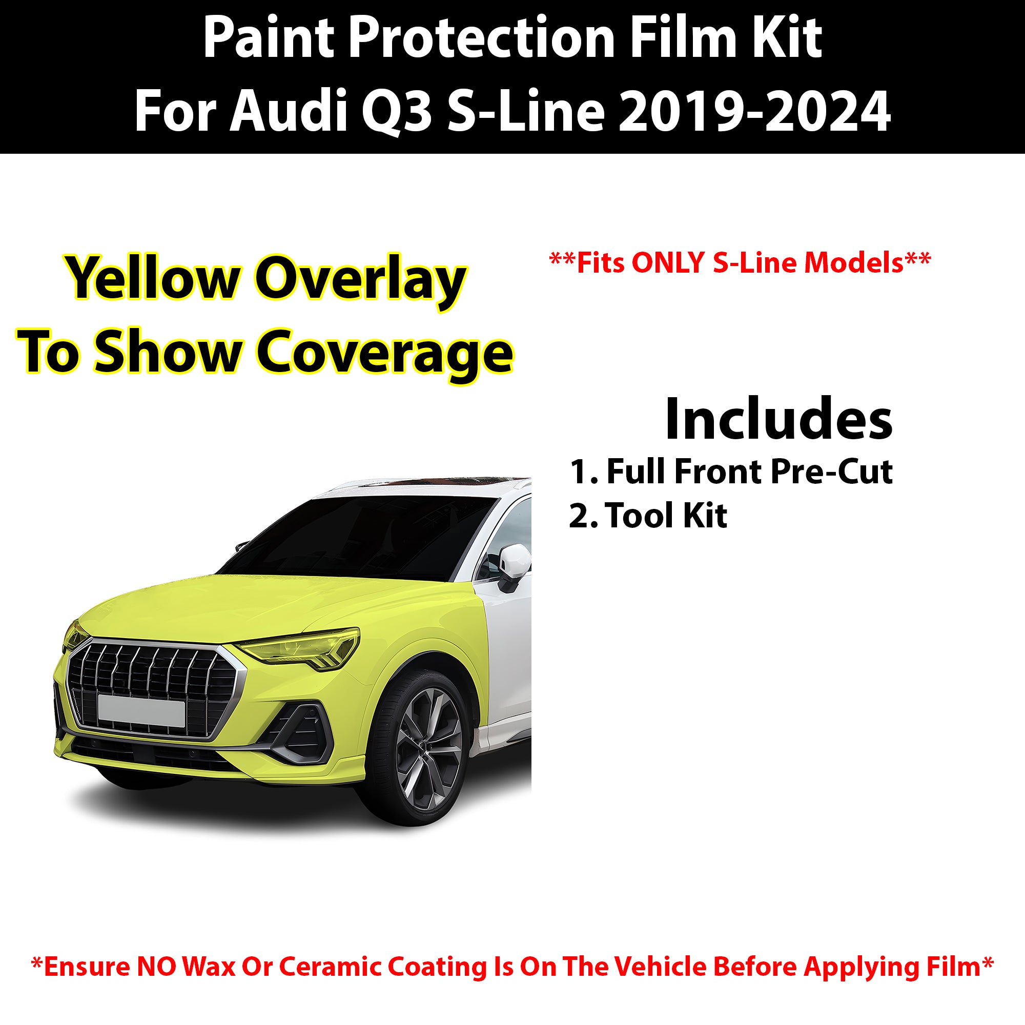 Fits Audi Q3 2019+ Precut Premium Paint Protection Film Clear Bra PPF Decal Film Kit - Bogar Tech Designs